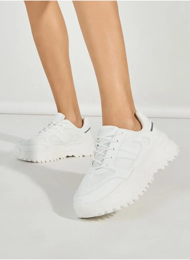 Styli Taping Detail Chunky Mesh Sneakers