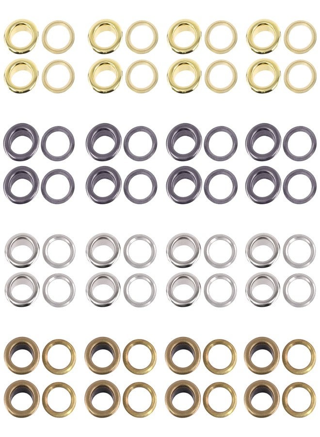 Swpeet 64Pcs - 32Sets 1" (25mm) Hole 4 Colors Grommets Thicken Metal Grommets Eyelets Grommet Kit, Metal Eyelets Kits Grommets Eyelets for Repairing Canvas, Leather, Curtains - Image 1