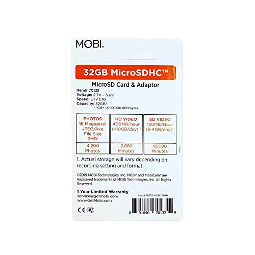 MOBI 32GB MicroSDHDC Memory Card and Adapter, Micro SD Card, microSD Card, Memory Card - Image 2