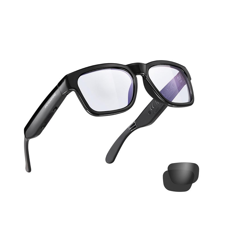 OhO sunshine OhO Bluetooth Glasses,Voice Control and Open Ear Style Smart Glasses to Listen Music and Calls,UV400 Protection Lens - Image 1