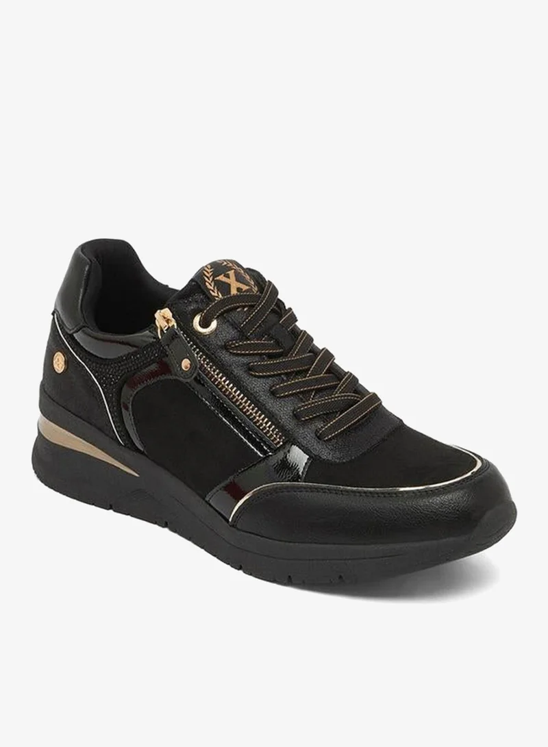 إكستي Women Metallic Wedge Heel Ankle Sneakers