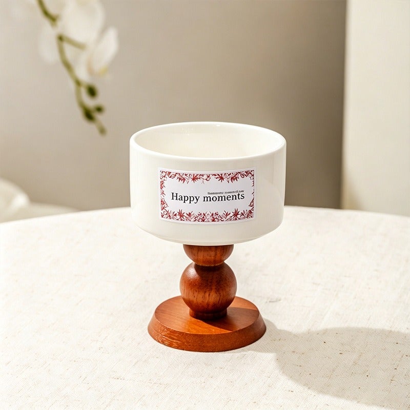 Natural Crystal Fire-Free Aromatherapy Stone Set with Ceramic Tall Candle Holders - Home Fragrance Decor, Holiday Gift