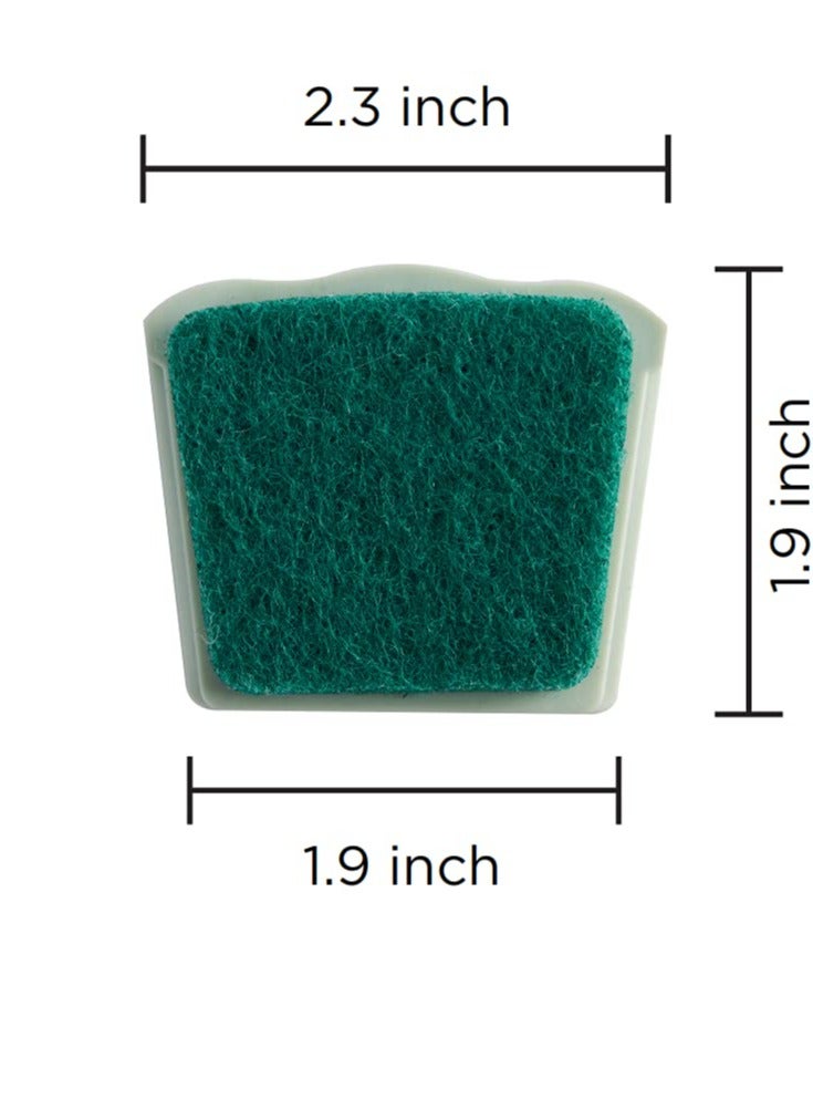 Blade Brush Knife and Cutlery Cleaner Brush Bristle Scrub Kitchen Washing Non-Slip, B002-1 Changeable Scrub Head and Scouring Pad (Green), Kitchen Cleaning Supplies Kitchenware Cleaning - Image 3