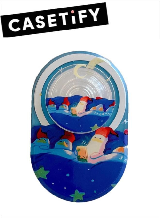 Casetify Decadent Duck Phone Grip Stand Compatible with MagSafe, MagSafe Phone Grip Holder, Wireless Charging Compatible Blue - Image 1