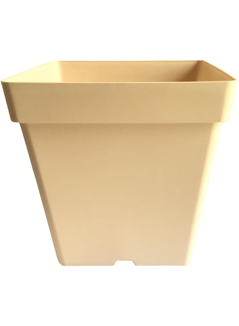 أيدل وعاء زراعة مربع كلاسيكي غير لامع 28 سم - متاح بألوان متعددة - للاستخدام الداخلي والخارجي - صندوق زراعة بلاستيكي متين للاستخدام في المنزل والحديقة والمكتب والشرفة - صنع في إيطاليا - بواسطة إيديل - Image 1