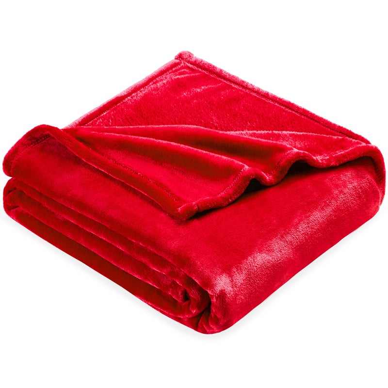 Dreamnine Soft Plush Fleece Throw بطانية 50 "× 60" "Slid Shag Minky خفيفة الوزن غامض من الفانيلا لغرفة النوم بطانية مخملية دافئة قابلة للغسل - Image 2