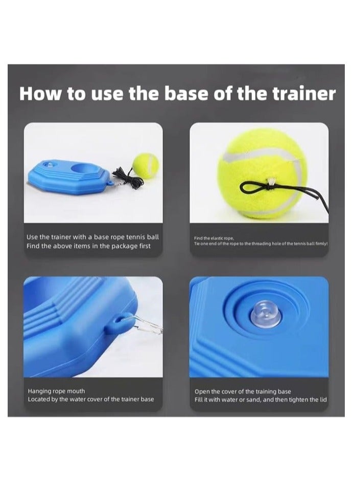 دنزوز مضرب تنس لشخصين مع ارتداد تلقائي ومضربين للتنس وحبلين لتدريب اللياقة البدنية خفيف الوزن للغاية للوالدين والطفل مناسب للمبتدئين وما إلى ذلك - Image 2