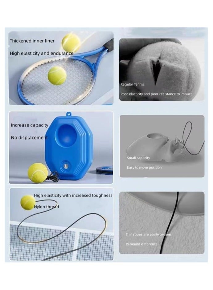 دنزوز مضرب تنس لشخصين مع ارتداد تلقائي ومضربين للتنس وحبلين لتدريب اللياقة البدنية خفيف الوزن للغاية للوالدين والطفل مناسب للمبتدئين وما إلى ذلك - Image 3
