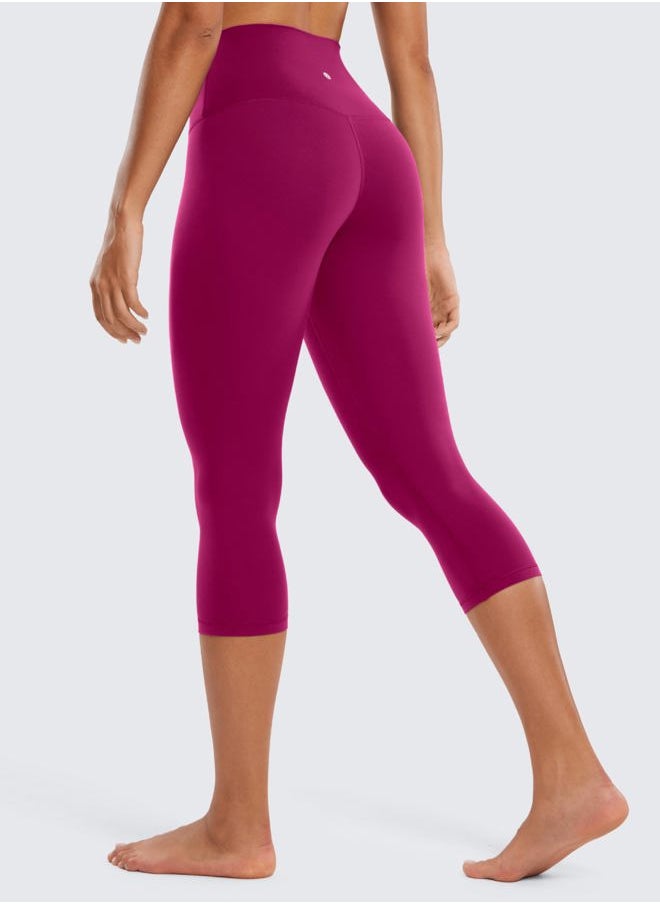CRZ YOGA - Womens Butterluxe High Waisted Lounge Leggings 19 Inches - Workout Buttery Soft Capris Yoga Pants Magenta Purple X-Small - Image 1