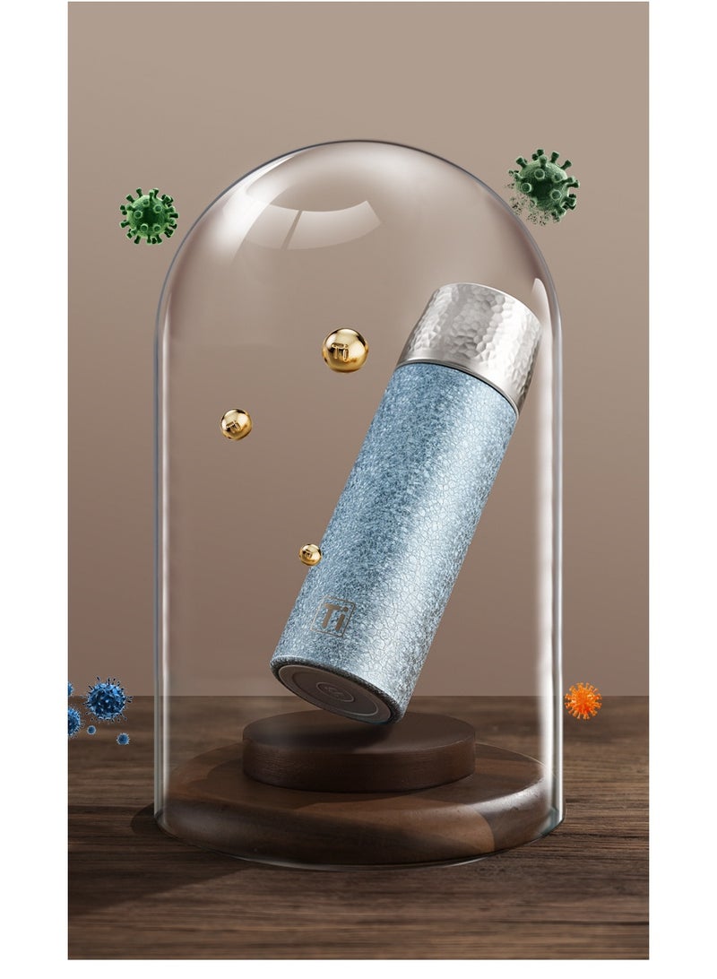 SKT Shiketro 450ML Double-Walled Titanium Coffee, Milk, Juice, and Tea Business Thermos (blue) - Image 3