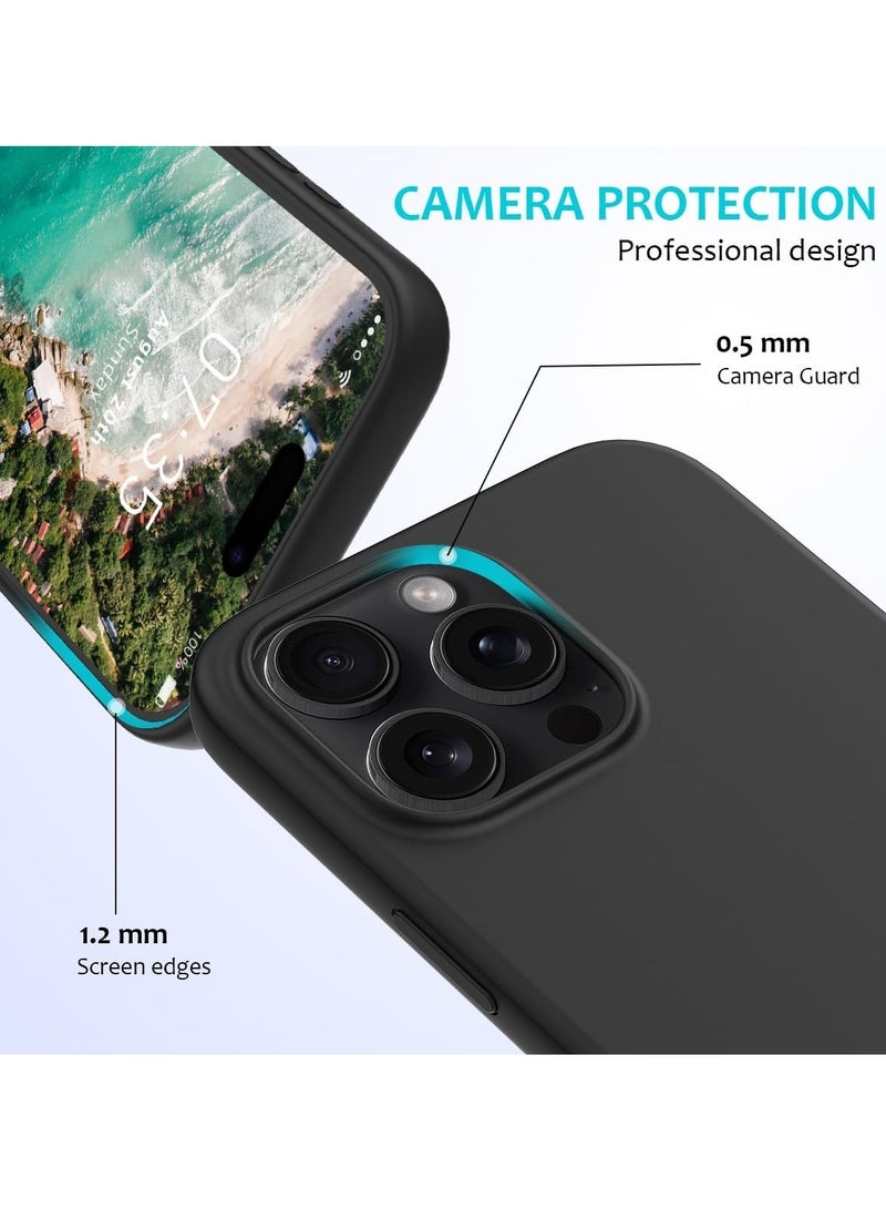 Slim Fit Soft TPU Case for iPhone 16 Pro - Matte Black - Image 2