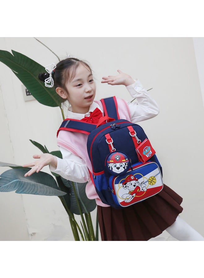Kindergarten Schoolbag Barking For Primary School Students First Grade Boys And Girls 3-7 Years Old Baby Lightweight Spine Protection Shoulder Back-Color:Navy Blue-ultraman - Image 5