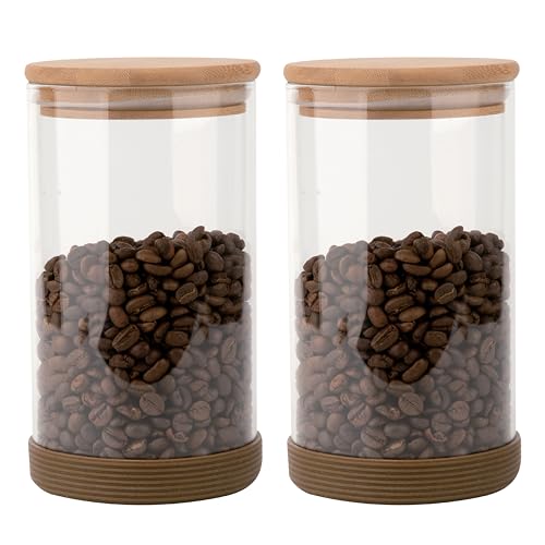 Femora Borosilicate Glass Jars with Wooded Lid| 1 Year Warranty| Multipurpose Airtight Storage Jars For Cookies, Snacks, Spices| Glass Jar 1300ml| Set Of 2| Transparent Glass Jars For Kitchen Storage - Image 4