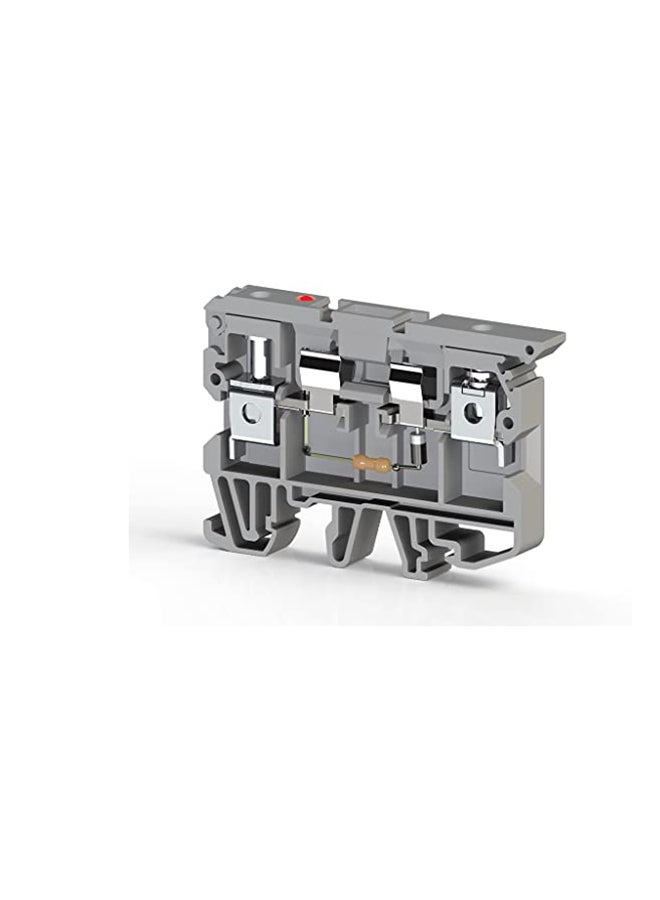 fuse Din Rail Terminal Blocks Connector Screw LED Indicator Holder (5x20-25),Insulation material PA 24 AC DC 220V AC 10 pcs pkt (ASK 2LD 24AC GREY)