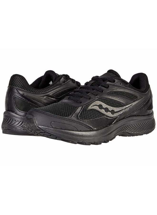 saucony Women's Cohesion 14 Road Running Shoe, Black/Black, 9 Wide - Image 3