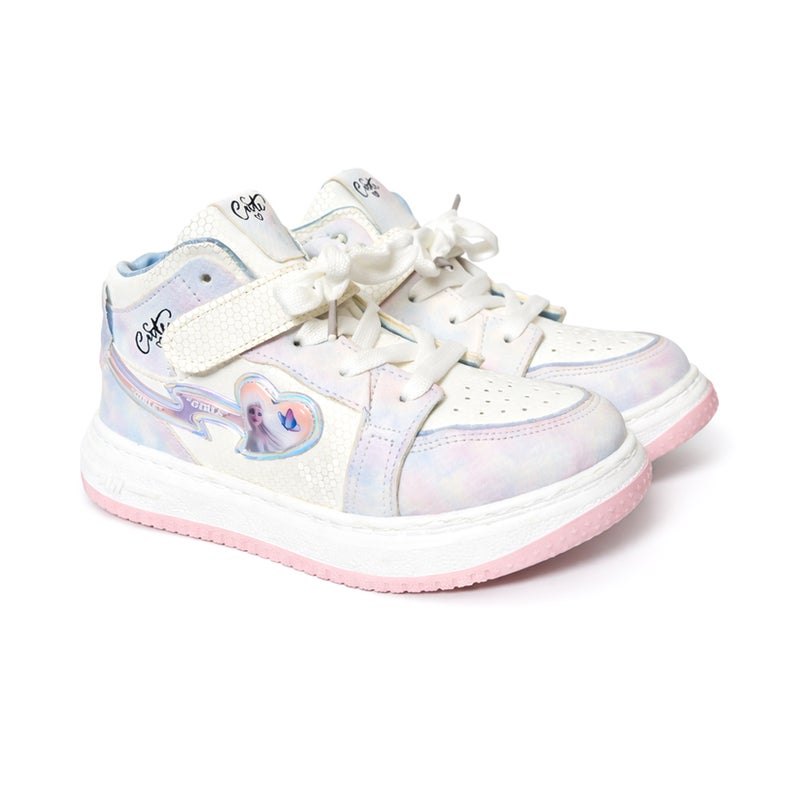 High-Top Sneakers with Fun Design, Comfortable Cushioned Sole, Secure Lace and Strap Closure, Durable Build for Daily Wear