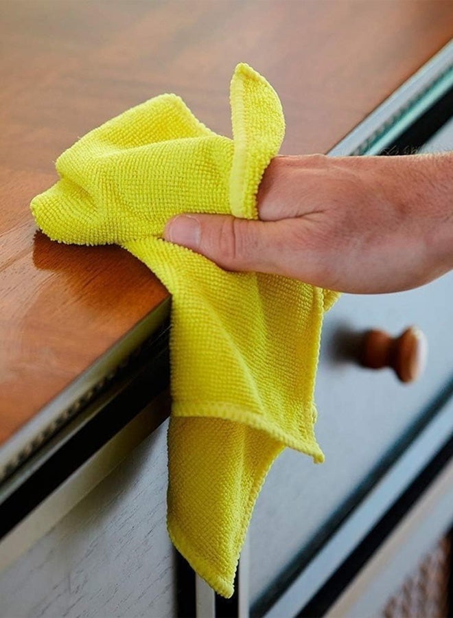 كليني جيني قطعة قماش تنظيف من الألياف الدقيقة 30 × 30 سم، عبوة من 6 قطع متعددة الألوان - Image 3