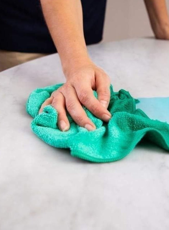 كليني جيني قطعة قماش تنظيف من الألياف الدقيقة 30 × 30 سم، عبوة من 6 قطع متعددة الألوان - Image 4