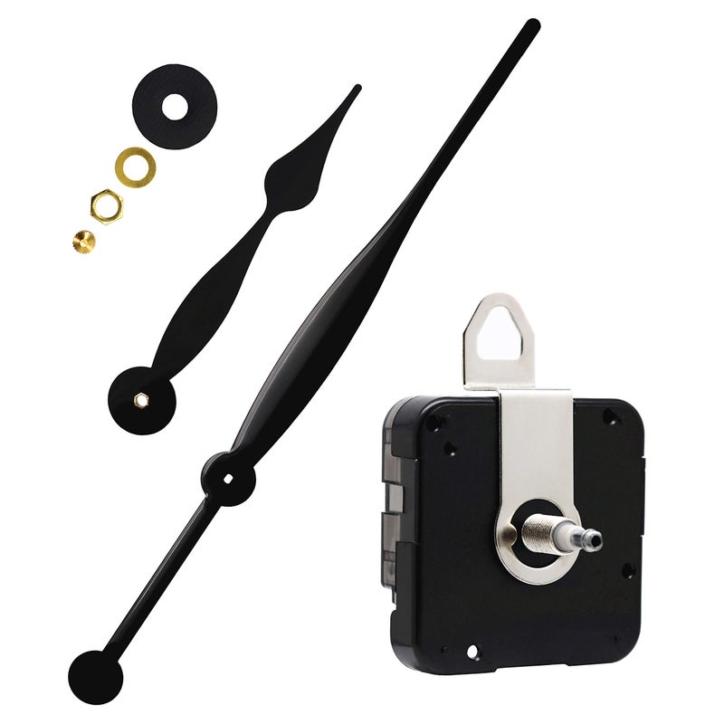 TIKROUND 12888 High Torque Quartz Clock Movement Replacement Parts with 350 mm 1378 Inch Long Spade Hands