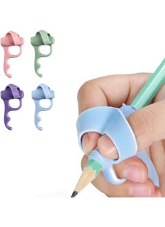 4Pcs Pencil Grips for Kids Handwriting Ergonomic 5 Fingers Pencil Grip,Pencil Grippers for Kids Handwriting Prevent Finger Soreness
