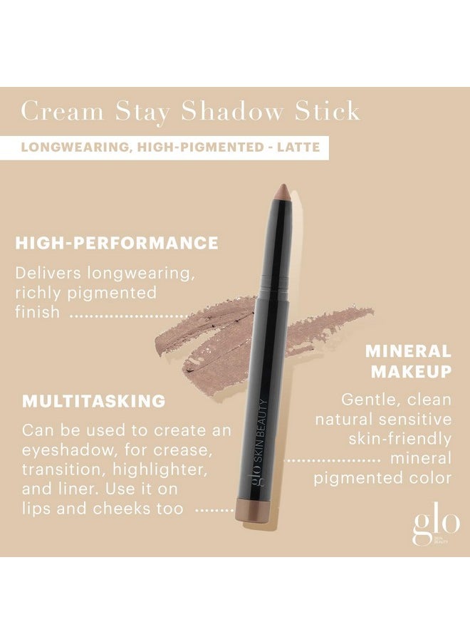 Glo Skin Beauty - Cream Stay Shadow Stick (Latte) Multipurpose Eyeshadow Mineral Makeup Can Also Be Used As Liner On Lips Or Cheeks 12Hours Of Wear - Image 1