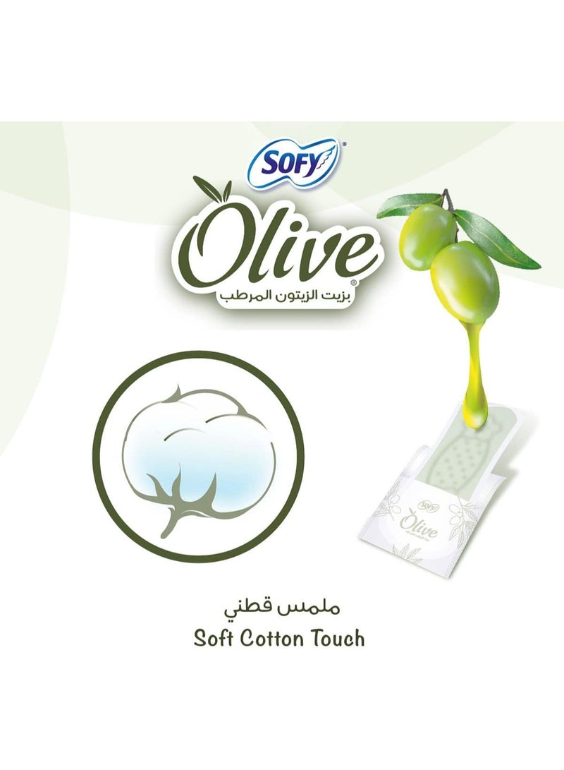 صوفي فوط يومية SOFY Olive بزيت الزيتون المرطب – 80 فوطة (غير معطرة) - Image 4