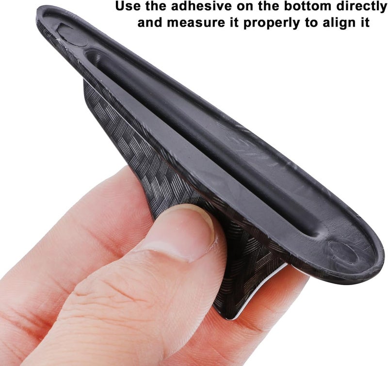 Carbon Fiber Air Diffuser Spoiler 2pcs Shark Fin Air Generator Mini Rear Bumper Lip Splitter for Car Exterior Styling - Image 4