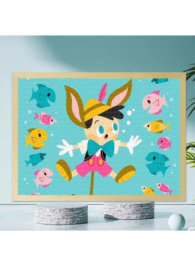 1000PCS Pinocchio Wooden Jigsaw Puzzle Mini Creative Toy Family Fun Games Wall Decor - Image 4