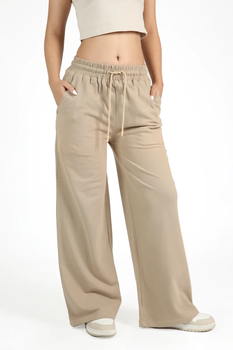 Nikias  Beige Comfortable Trousers for Daily Wear for Women | Best Price UAE