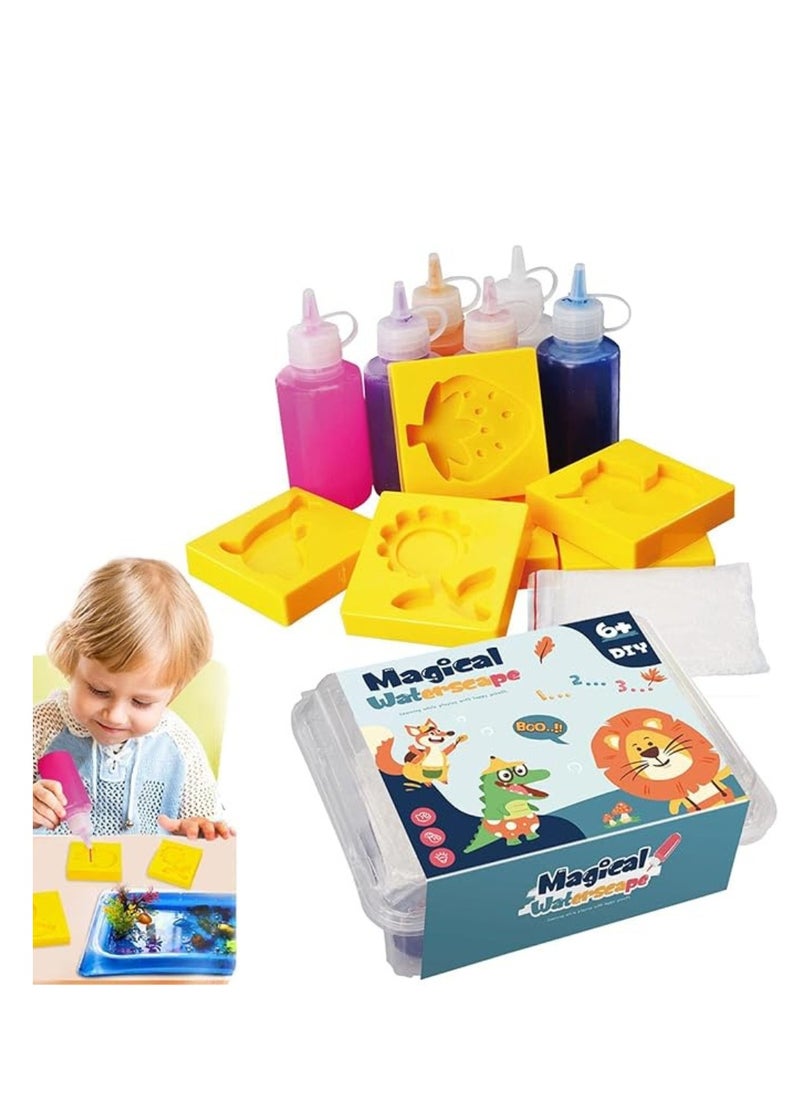 Generic - New Magic Water Play Set 3D Water Gel Plastic Glass with Molds Water Educational Toy for Kids Sea Life Toys - Image 1