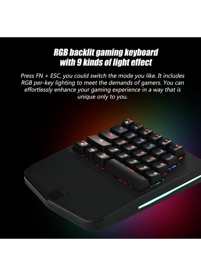 Wired RGB Backlit 28 Key Single Hand Game Mechanical Keyboard Blue Switch with 9 Kinds Light - pzsku/ZB3FEE007029806ACA9B3Z/45/_/1726480549/090ba6bf-1dbb-4ae3-bbb0-1a6d59aa4e67