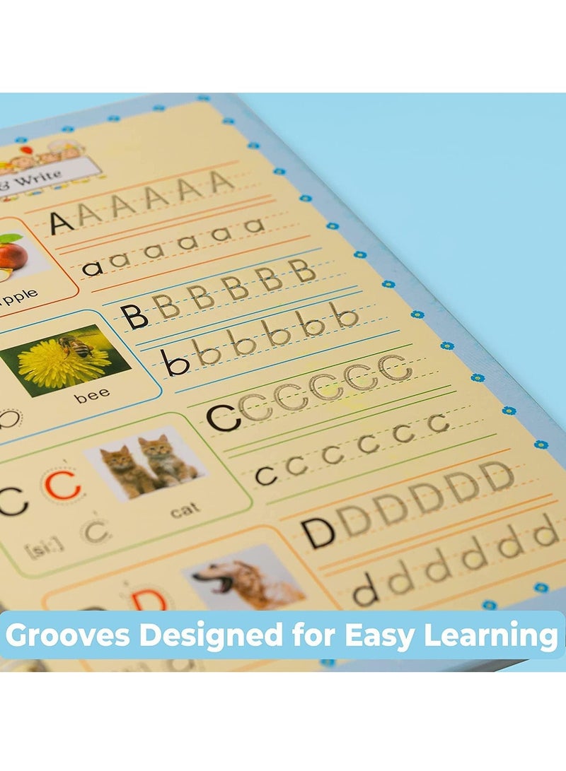 كاست ويف كتب التدريب السحري للكتابة اليدوية باستخدام القلم السحري و 8 عبوات جديدة ، ودفتر التمارين للأطفال ، ودفتر التدريبات القابل لإعادة الاستخدام ، والرسم الممتع ، وتتبع الأرقام للأطفال من 3 إلى 5 سنوات ، و - Image 4