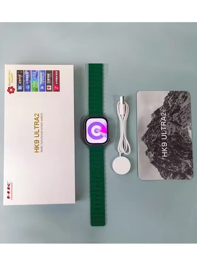 HK - HK 9 Ultra 2 Smart Watch With Wireless Charging Super AMOLED Display AI Chat GPT Playback Music For iOS & Android - Image 1