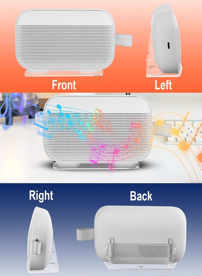 TXEsign Desktop Holder for Bose SoundLink Flex Bluetooth Speaker, Table Base Stand Display Stand Acrylic Speaker Stand Mount with Cable Management Groove (Transparente) - Image 5