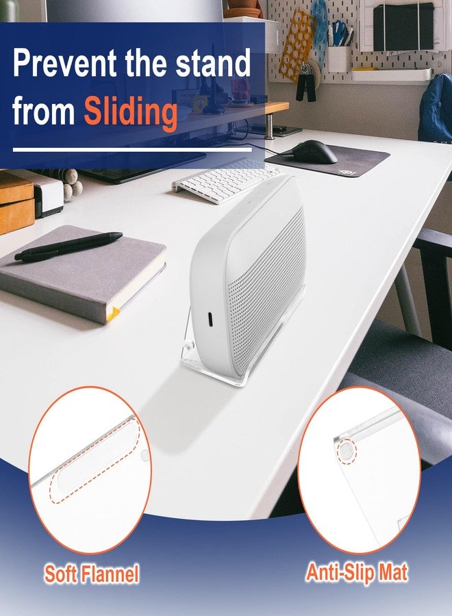 TXEsign Desktop Holder for Bose SoundLink Flex Bluetooth Speaker, Table Base Stand Display Stand Acrylic Speaker Stand Mount with Cable Management Groove (Transparente) - Image 4