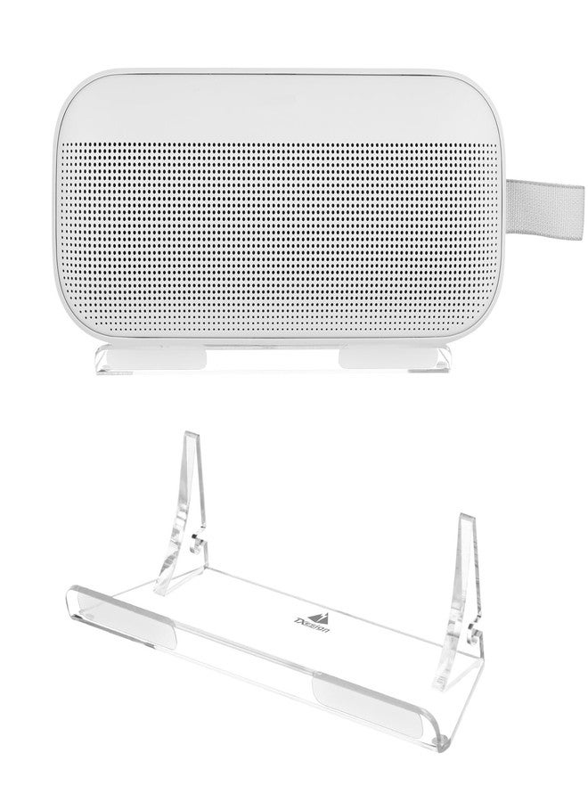TXEsign Desktop Holder for Bose SoundLink Flex Bluetooth Speaker, Table Base Stand Display Stand Acrylic Speaker Stand Mount with Cable Management Groove (Transparente) - Image 1
