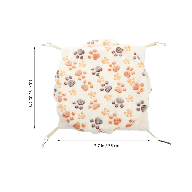 Double Layer Fleece Warm Hanging Nest Bed For Hamsters Guinea Pigs 35x35 Cm - Image 3