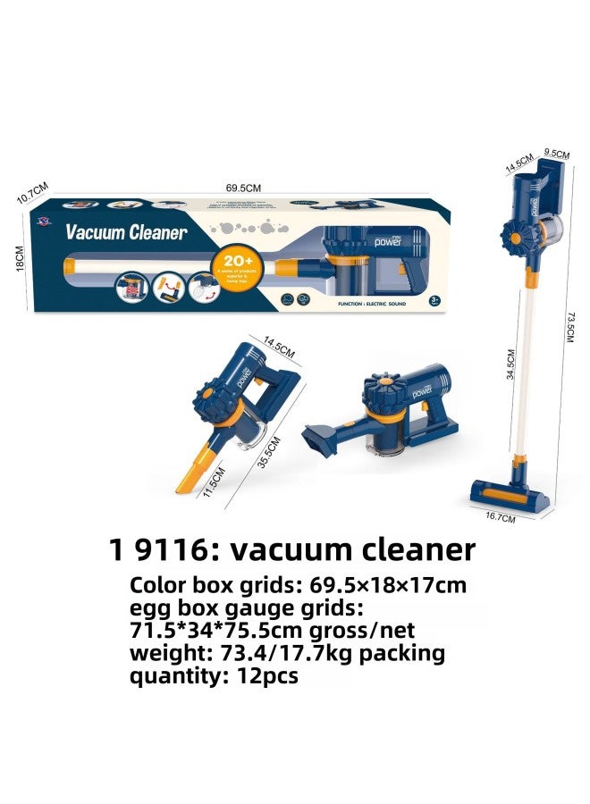 Children's House Cleaning Toys Boys And Girls Simulation Sweeping Vacuum Cleaner Cleaning Tools Outside The Suit-Specifications:19116 Vacuum Cleaner - Image 1