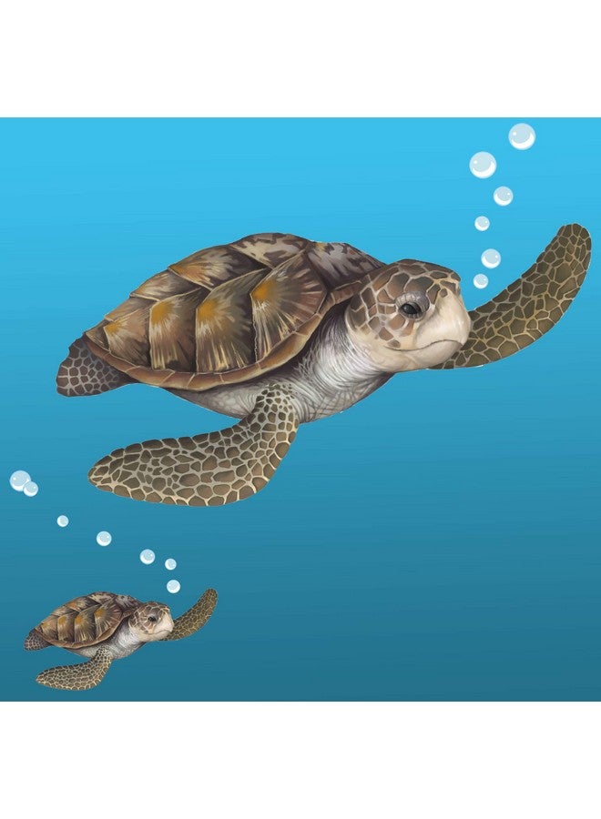 Create-A-Mural Sea Turtle Wall Decal ~Ocean Undersea Animal Tortoise Wall Sticker For Kids Room Decor Boys Girls Toddler Baby Nursery Bedroom Playroom Bathroom Vinyl Art Gift - Image 3