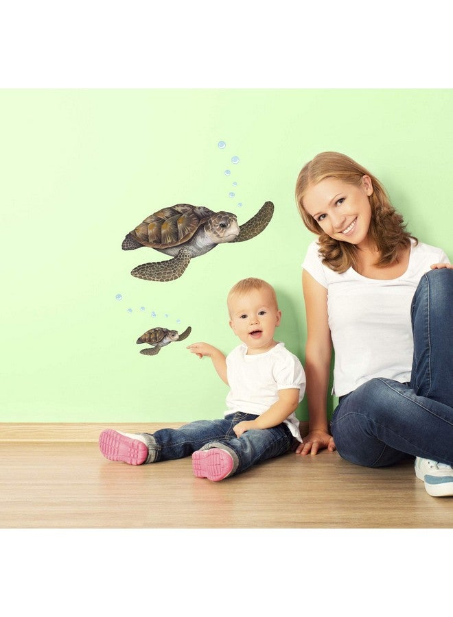 Create-A-Mural Sea Turtle Wall Decal ~Ocean Undersea Animal Tortoise Wall Sticker For Kids Room Decor Boys Girls Toddler Baby Nursery Bedroom Playroom Bathroom Vinyl Art Gift - Image 4