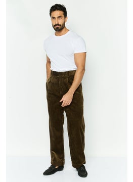 GANT Men Regular Fit Textured Wide Volume Corduroy Pants, Rich Brown  - Image 4