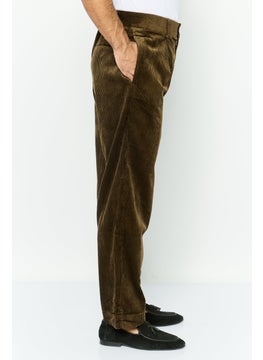 GANT Men Regular Fit Textured Wide Volume Corduroy Pants, Rich Brown  - Image 3
