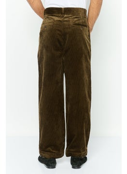 GANT Men Regular Fit Textured Wide Volume Corduroy Pants, Rich Brown  - Image 2