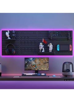 TOMSHOO Pegboard Combination Kit, Pegboards and Accessories Modular Hanging for Wall Organizer, Crafts Organization, Ornaments Display, Nursery Storage, Peg Board, PegBoard Organizer for Home, Office (black)  - Image 1