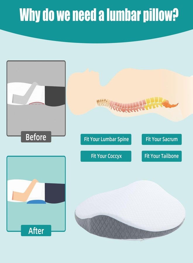 ROYALAY Lumbar Support Pillow for Bed, Memory Foam Waist Pillow for Sleeping, Ergonomic Wedge Pillow for Back Support, Elevated Body Pillow with Removable Cover for Side, Back and Stomach Sleepers - Image 4