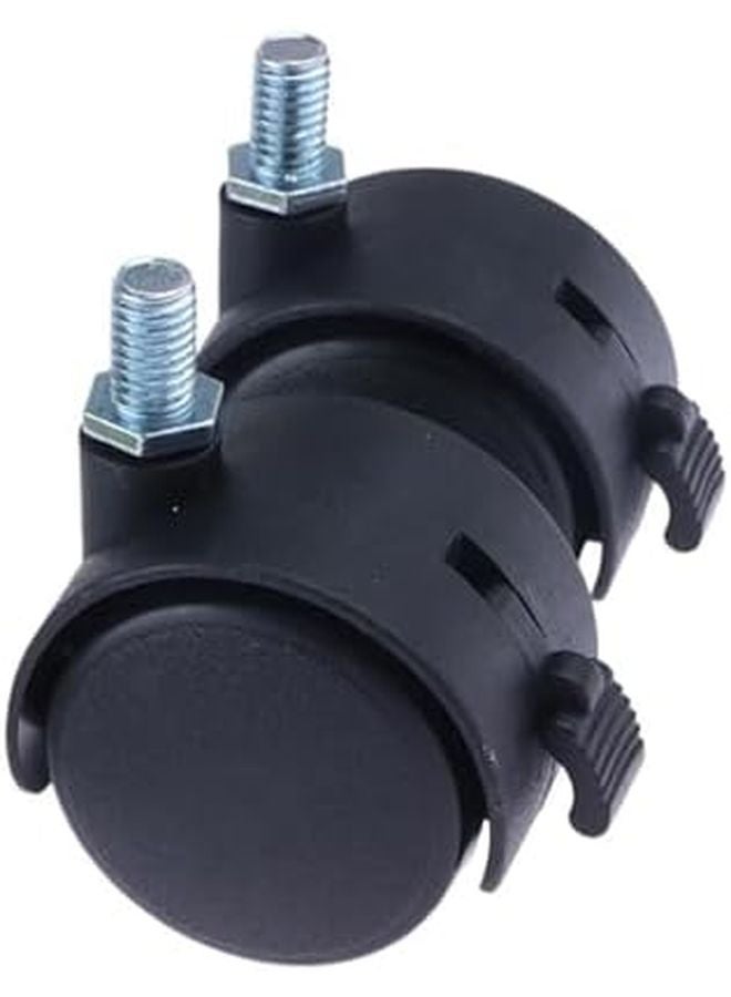 40mm M8 Thread Swivel Caster Wheel With Silent Brake And Floor Protection D 1Pair - Image 1