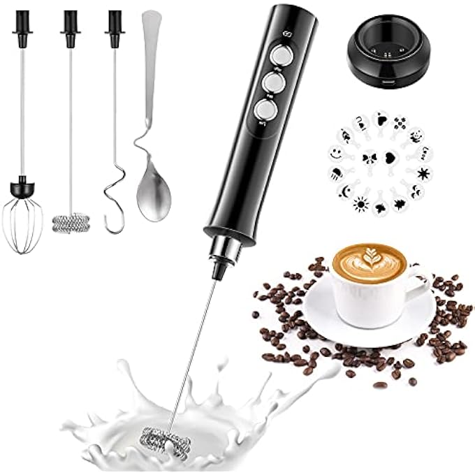 Unity Milk Frother Handheld Coffee Frother Usb Rechargeable Electric Foam Maker Egg Beater With Double Spring Whisk Head For Cappuccino Frappe Matcha Hot Chocolate Lattes - Image 2