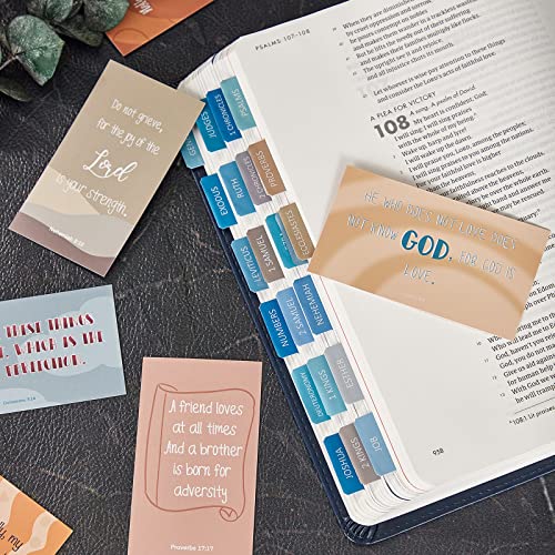 BRYTEFY 100 Earth Tone Prayer Cards, Inspirational Bible Verse Cards, Assorted Mini Scripture Cards, Encouragement Motivational Cards, Christian Bible Gifts - Image 3
