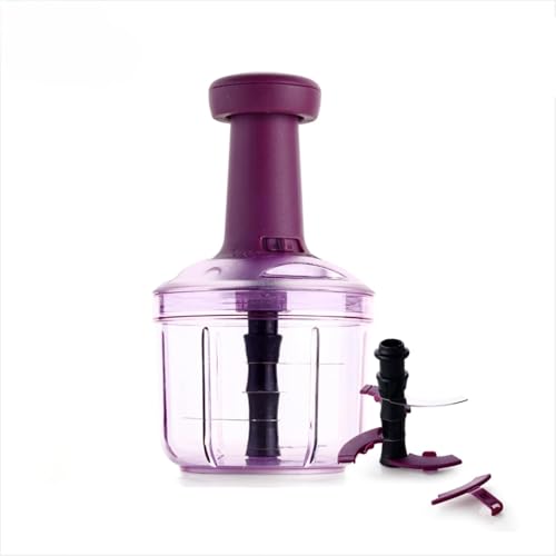 Royal Master Push Chopper 1000 ml - Fruits & Vegetables Chopper for Kitchen With 4X Stainless Steel Blades, Manual Easy Push & Chop, Premium Grade - Image 1