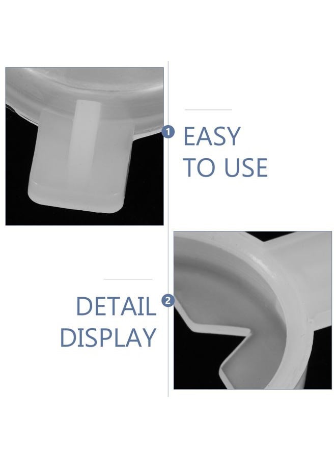 CIYODO 4pcs Ice Cream Machine Accessories - Cookie Tip & Ice Cream Machine Lids & Soft Serve Pan - Plastic, White - Image 4